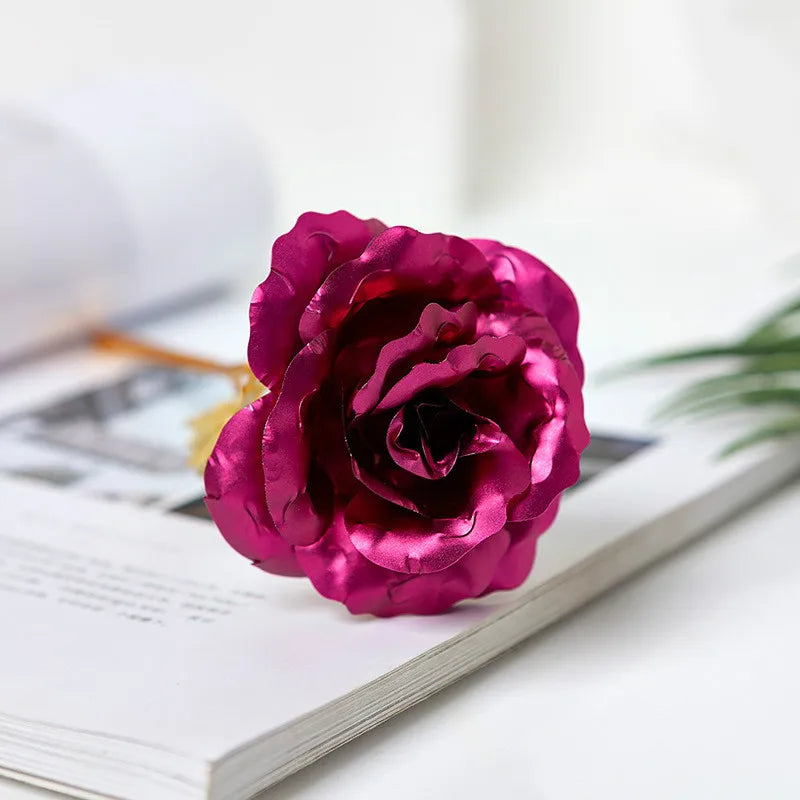24K Aluminum Foil Plated Rose - Valentine's Day Gift