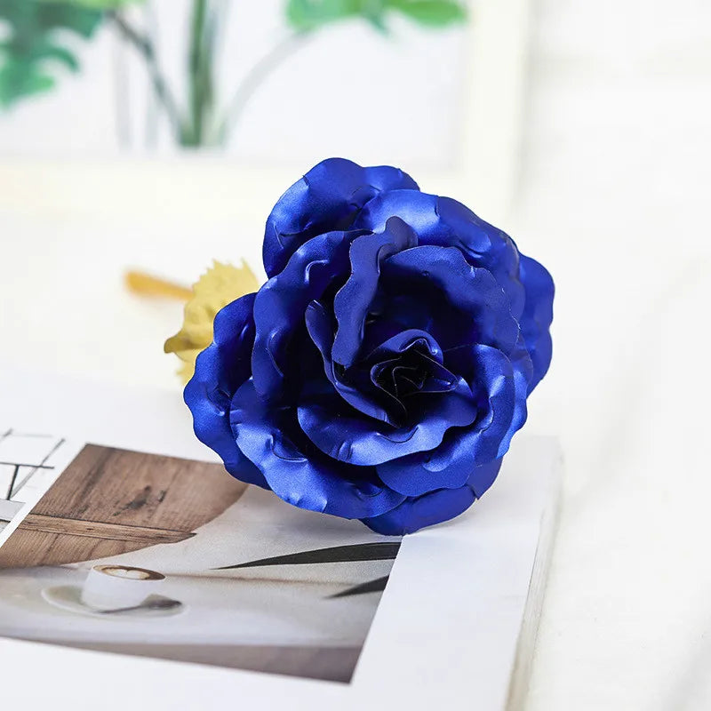 24K Aluminum Foil Plated Rose - Valentine's Day Gift