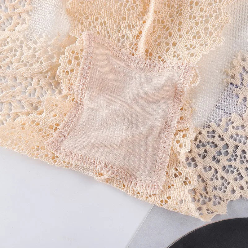 Women French Lace Underwear Bra Top Lingerie Set