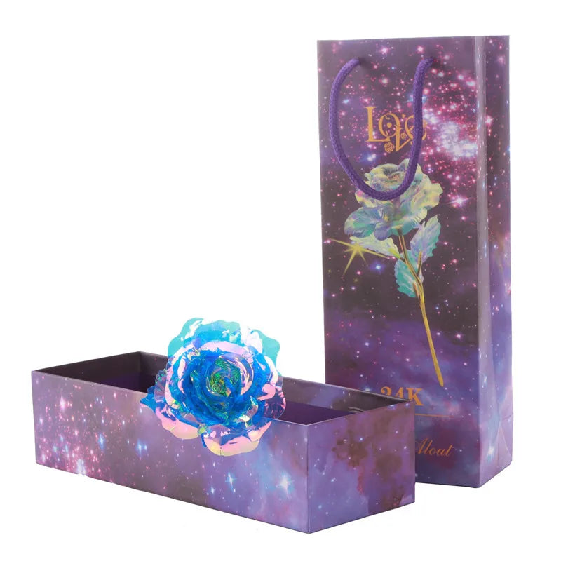 24K Aluminum Foil Plated Rose - Valentine's Day Gift