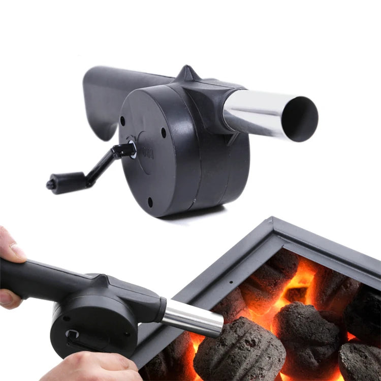 Barbecue Picnic Manual Crank Fan Fire Tools