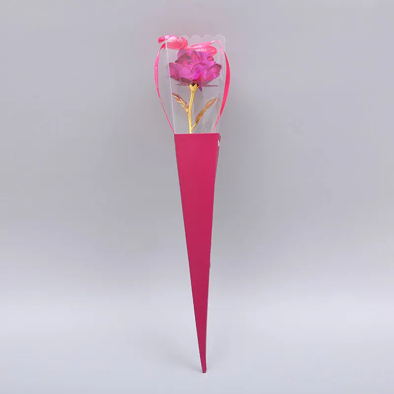 24K Aluminum Foil Plated Rose - Valentine's Day Gift