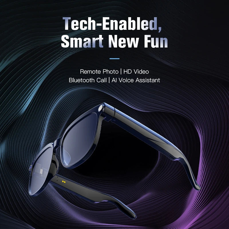Smart AI Translation 4K Camera Bluetooth Music Glasses
