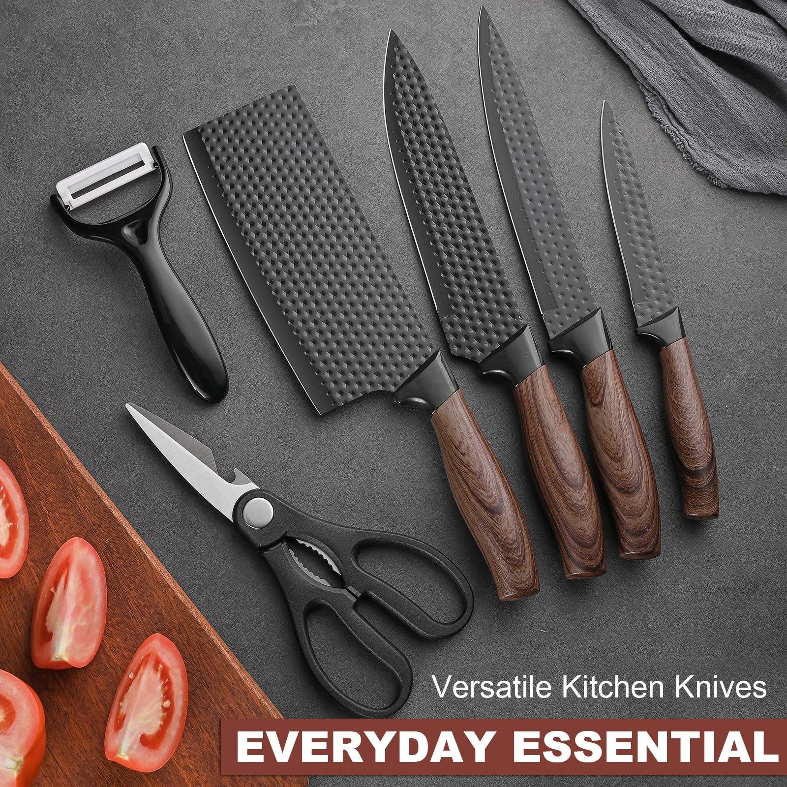 3/6-piece stainless steel household knives set