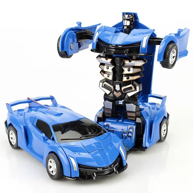 Mini 2 In 1 Automatic Transformation Robot Model Car Children Toy