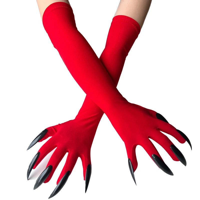 43cm Women Halloween  Devil's Ghost Claws Gloves