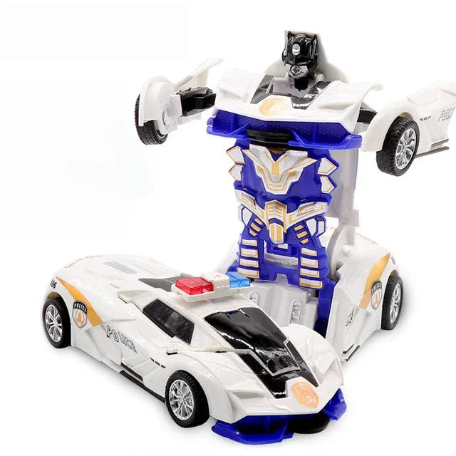 Mini 2 In 1 Automatic Transformation Robot Model Car Children Toy