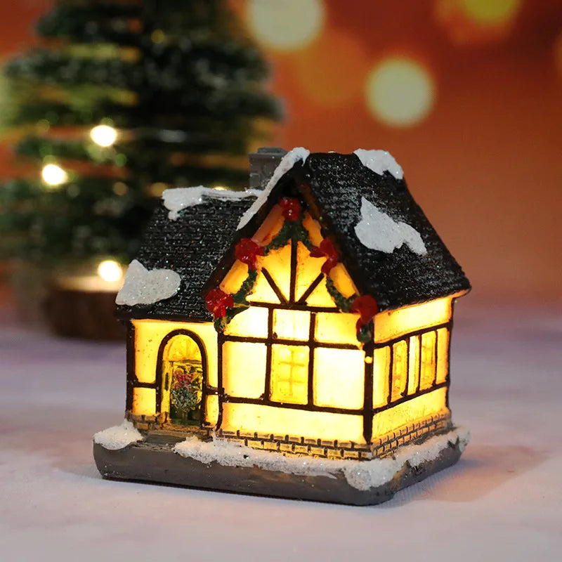 Christmas Decorations  LED Luminous Micro Landscape House