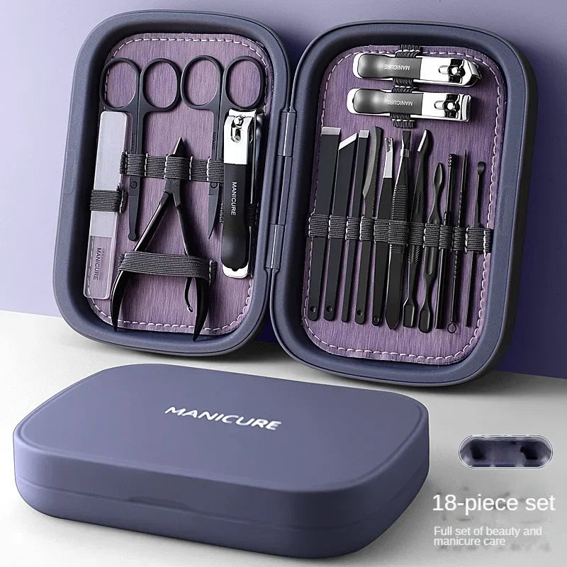 18 In 1 Professional Manicure Set Stainless Steel Set