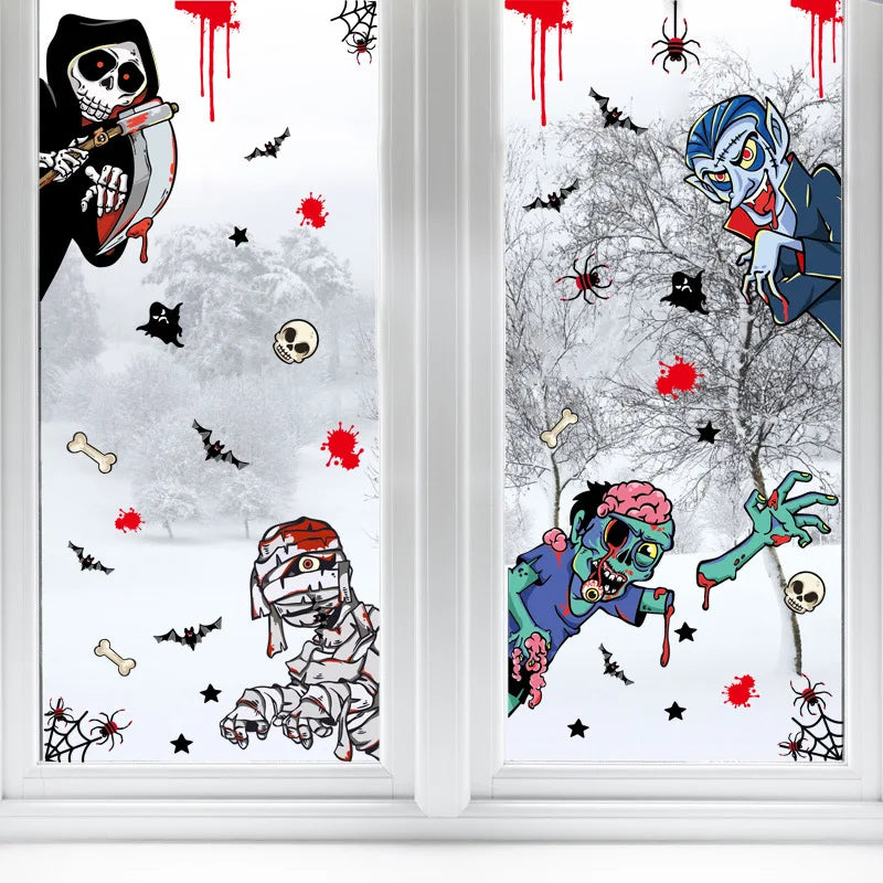 Halloween Glass Showcase Scene Decoration