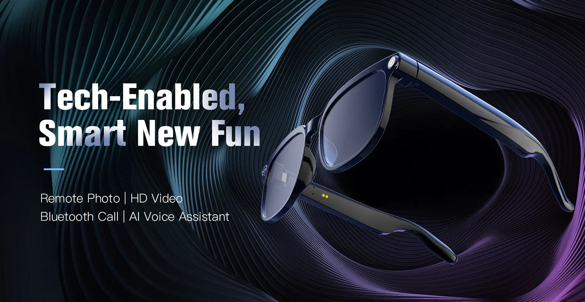 Smart AI Translation 4K Camera Bluetooth Music Glasses