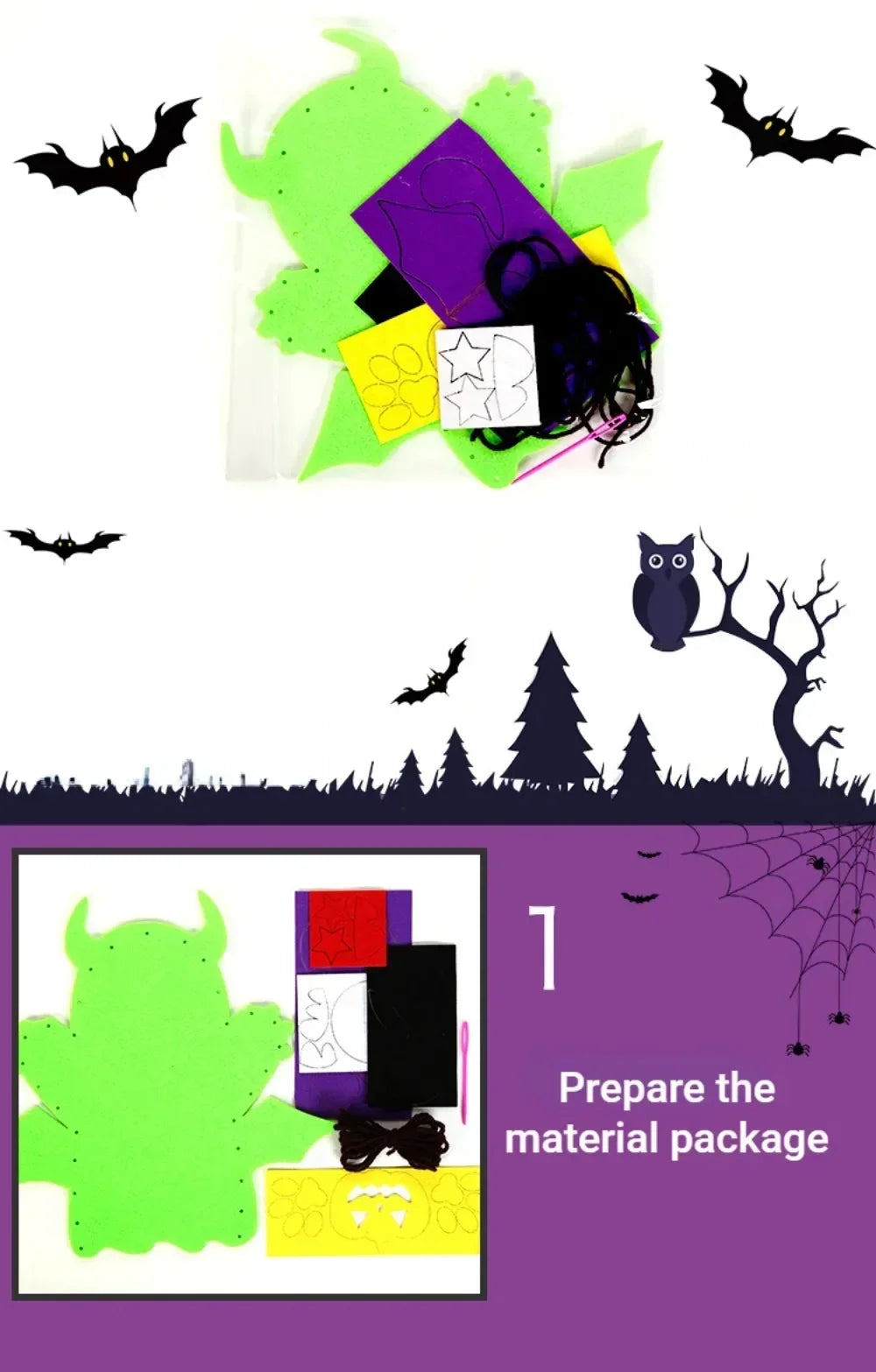 Halloween Hand Puppet DIY Craft Set