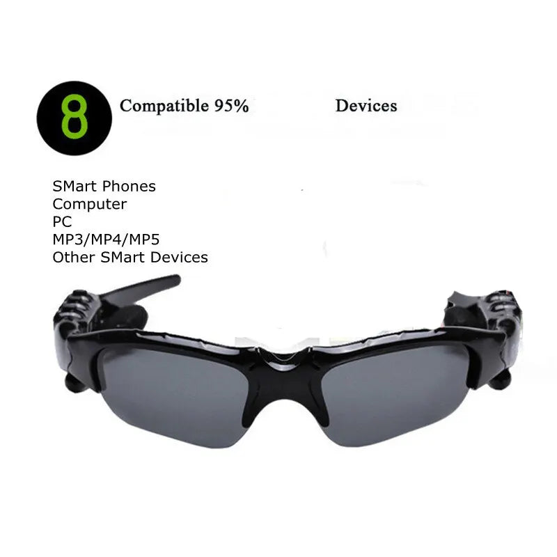 Stereo Earphones Wireless Headset with Mic Sunglasses