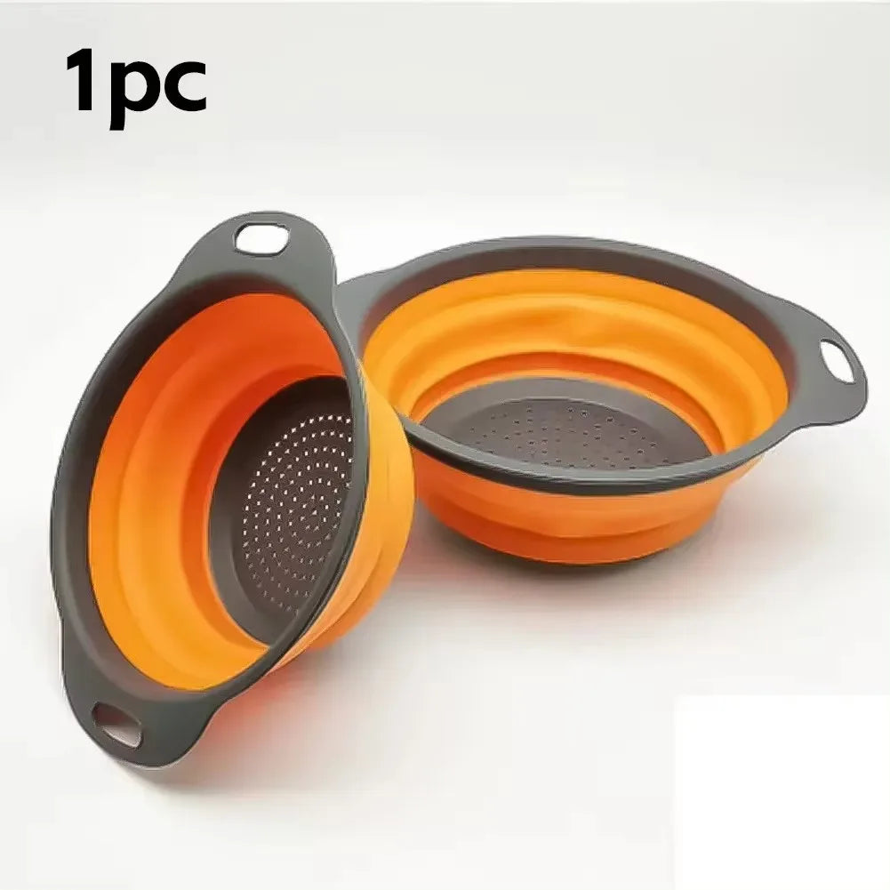 Silicone Folding Drain Fruit Vegetable Washing Basket
