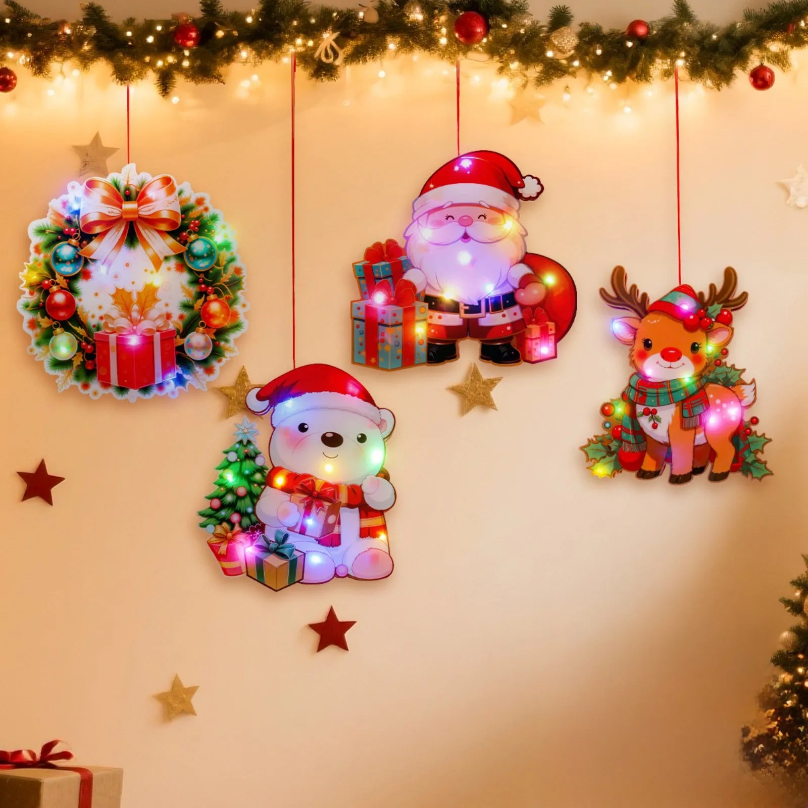 Luminous Door Hanging Christmas Decorations