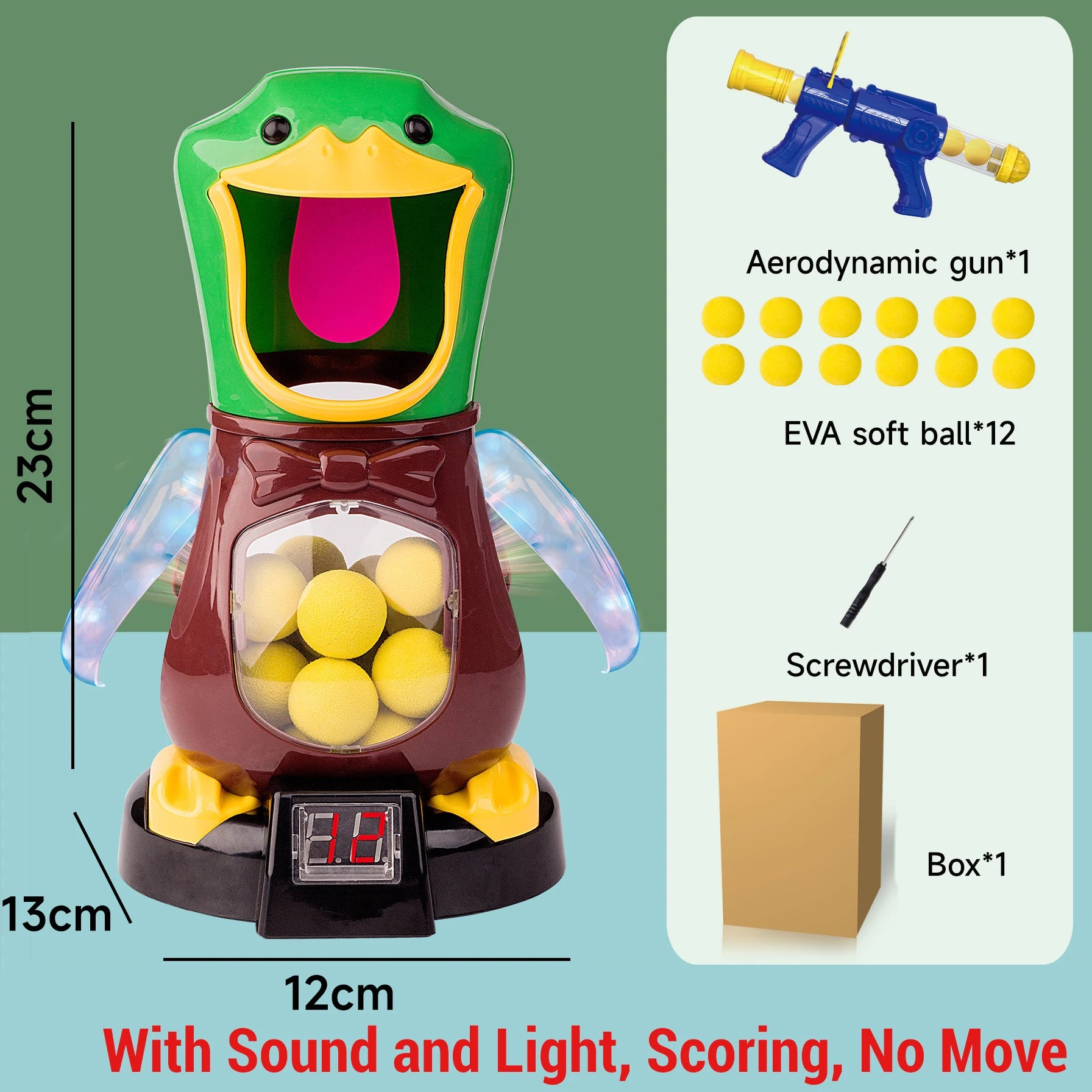 Hungry Shooting Duck Air-powered Gun Toy for Kids