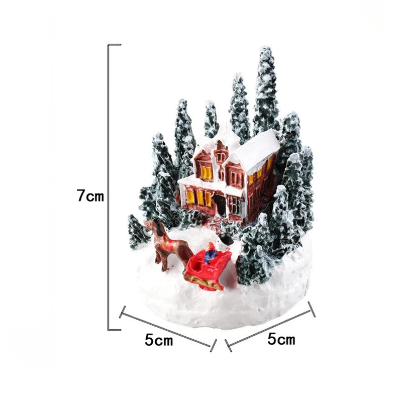 Christmas Decorations  LED Luminous Micro Landscape House