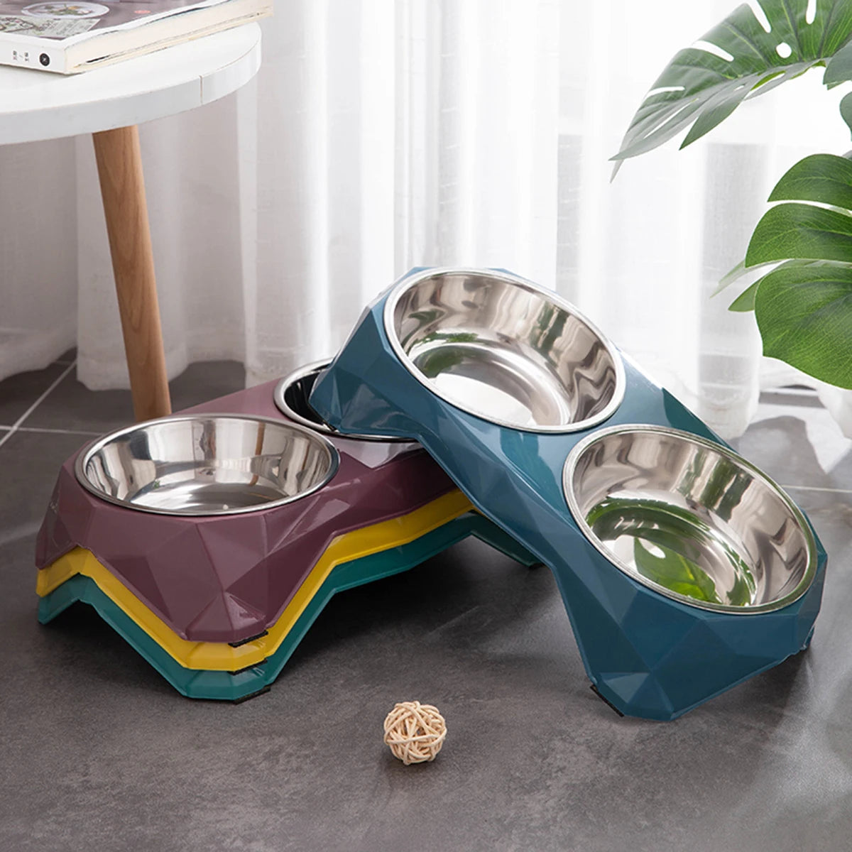 1pc Stainless steel Large capacity pet bowl