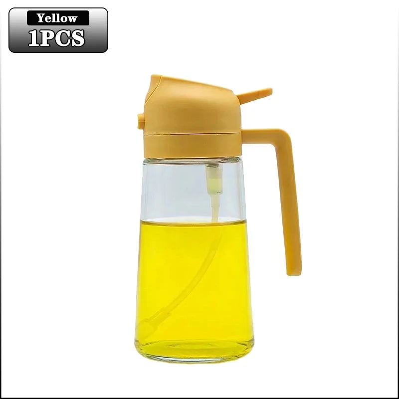 Multifunctional oil bottle 2-in-1 sprayer cooking oil dispenser