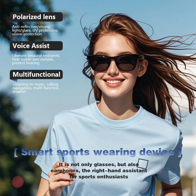 Hot GS05 Smart Glasses 2 in 1 UV Protection Polarized  Music Sunglasses