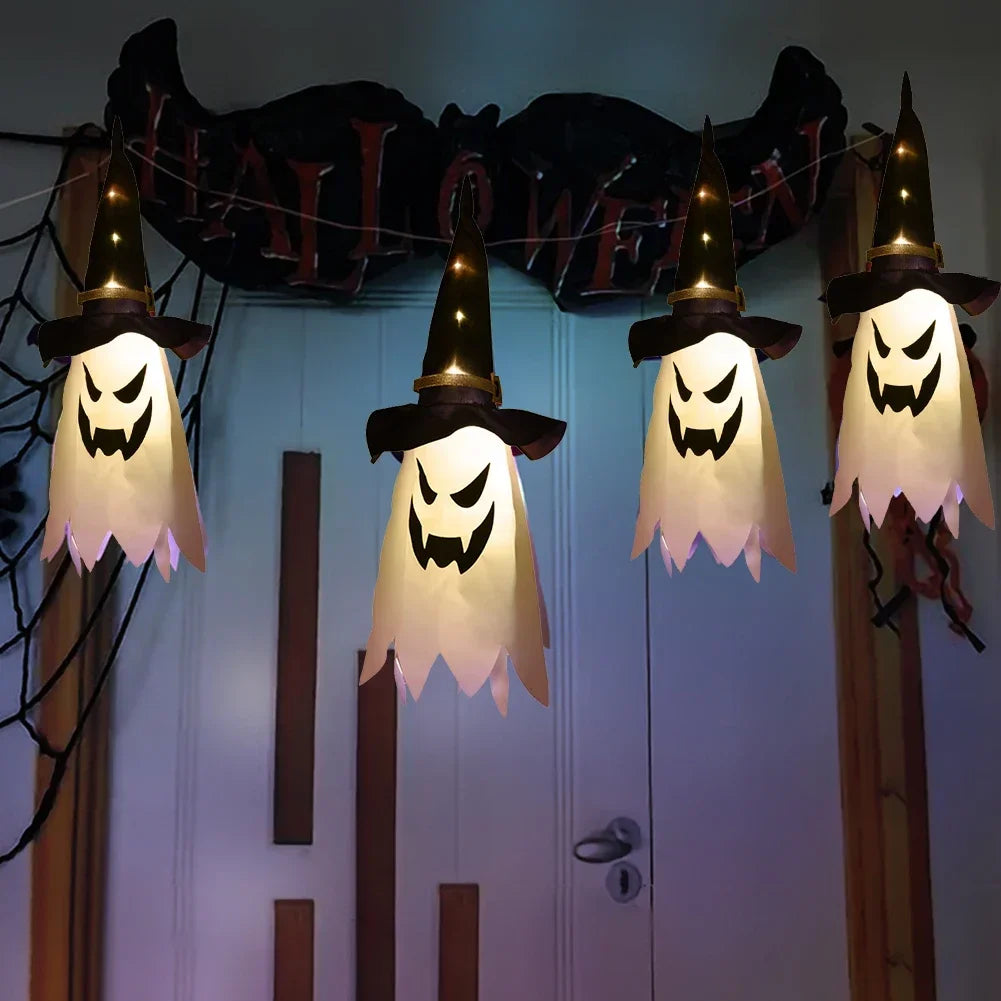 Halloween LED Flashing Light Hanging Ghost Decoration