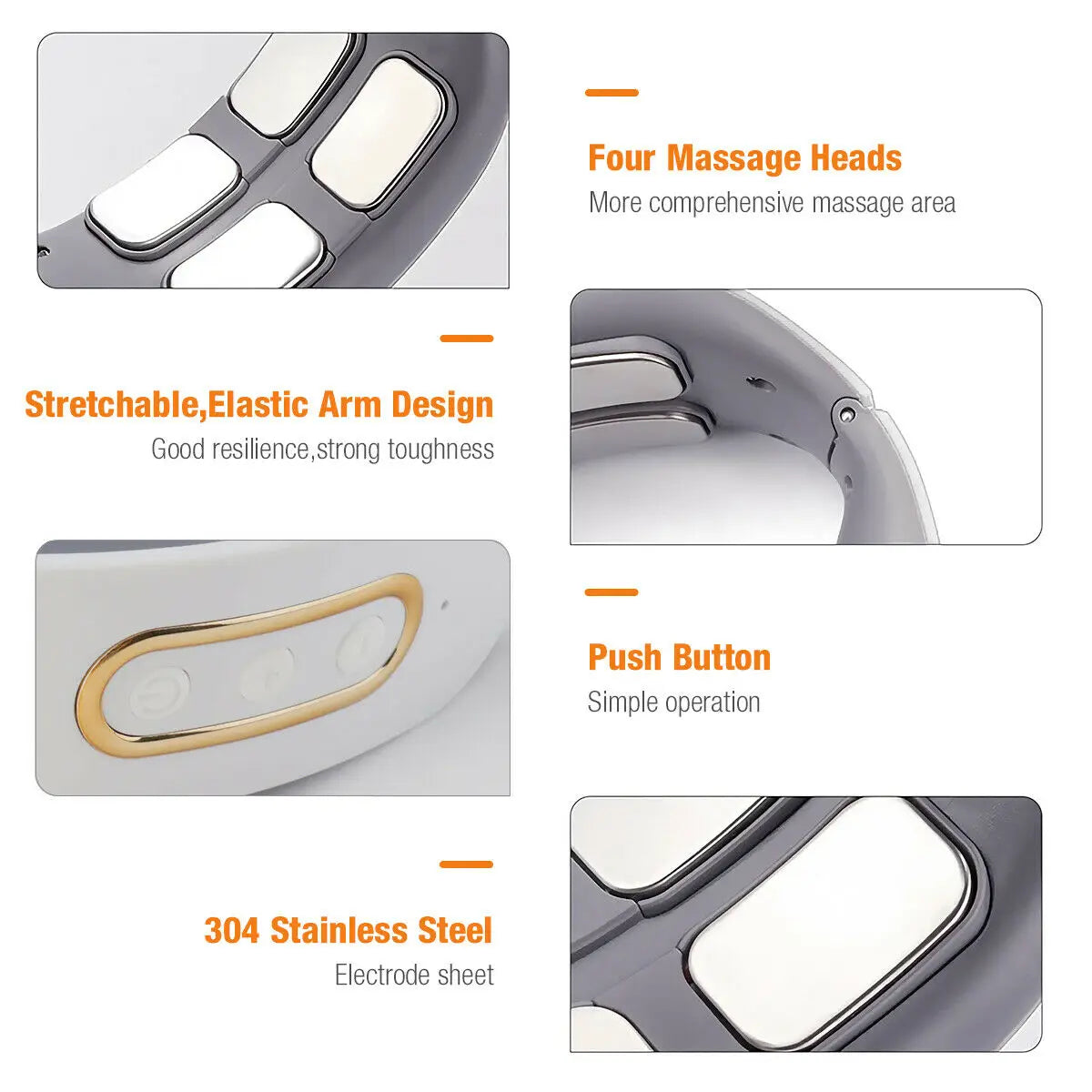 Electric Neck Magnetic Pulse Heating Relax Pain Relief Massage