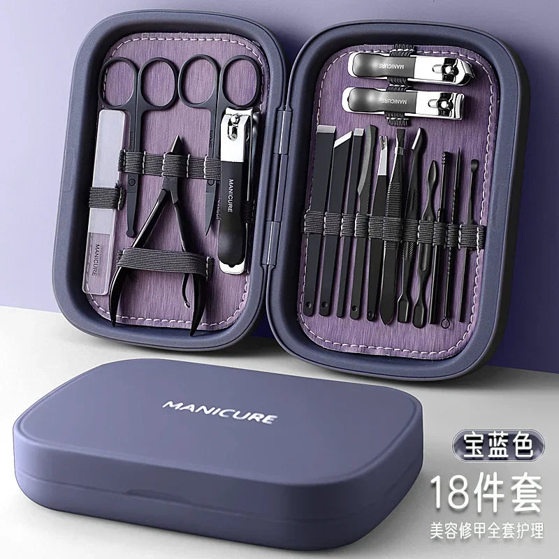 18 In 1 Professional Manicure Set Stainless Steel Set