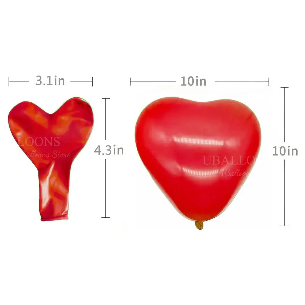 20pcs Heart Shaped Balloons
