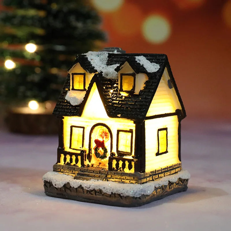 Christmas Decorations  LED Luminous Micro Landscape House