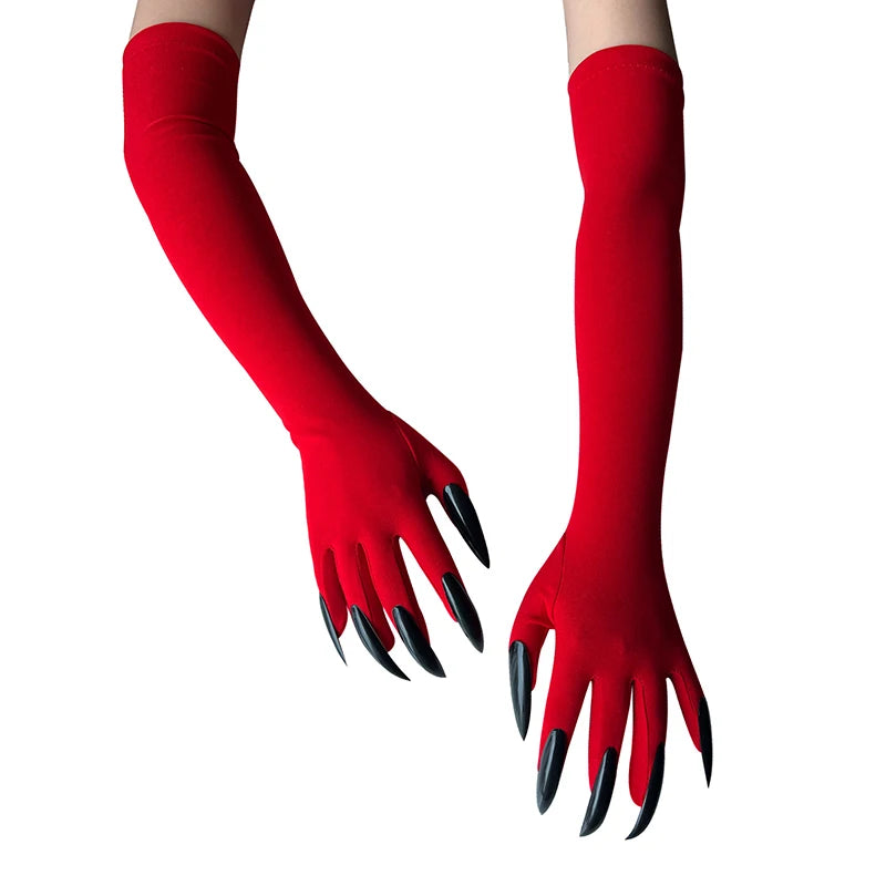 43cm Women Halloween  Devil's Ghost Claws Gloves