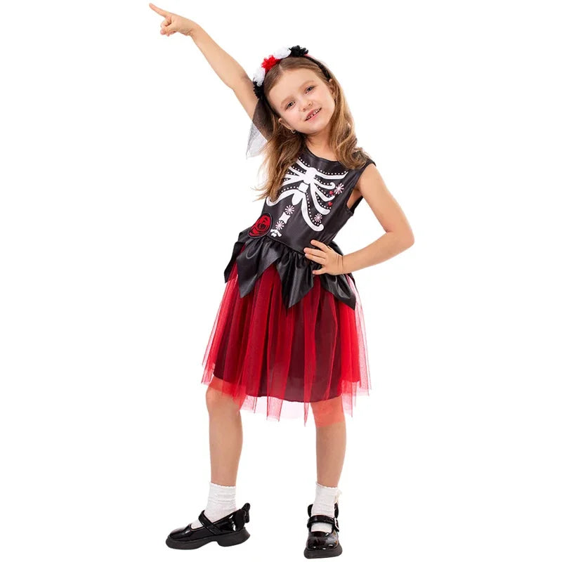 Halloween cosplay girls sleepveless party dress