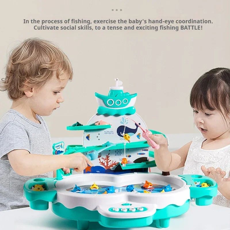 Rechargeable Magnetic Fishing Game Parent-Child Interactive Toy