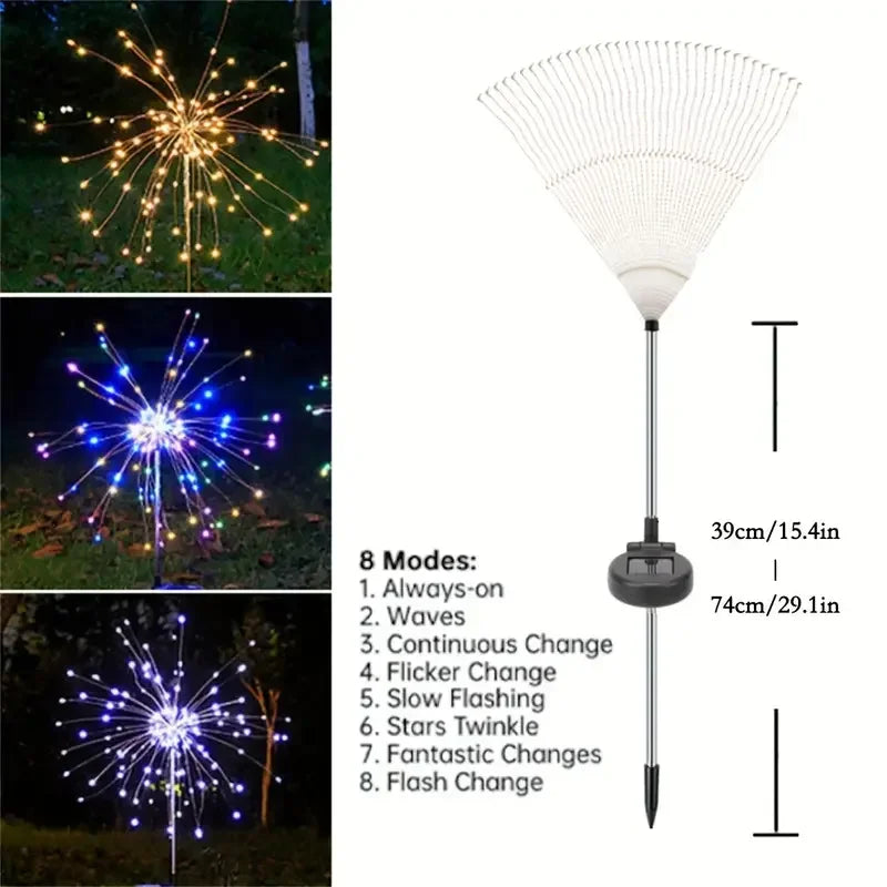 NEW 200LEDs Solar Fireworks Lights