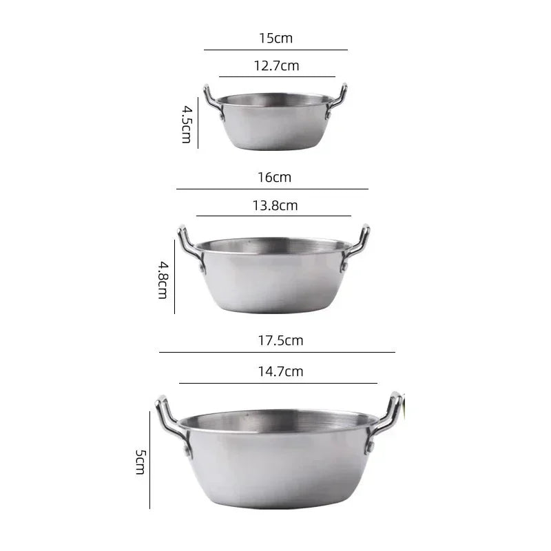 Korean Cuisine Stainless Steel Mixing Bowls
