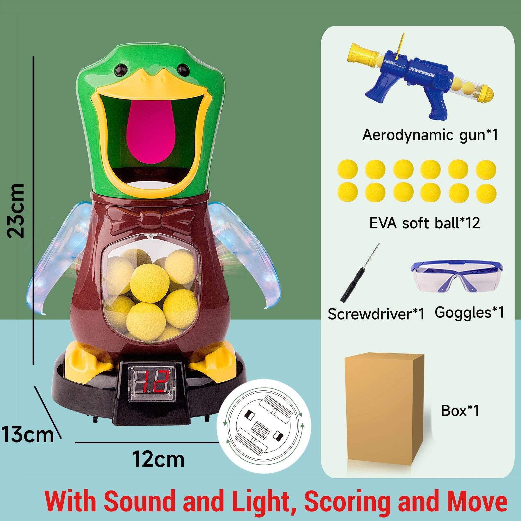 Hungry Shooting Duck Air-powered Gun Toy for Kids
