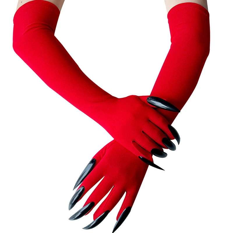 43cm Women Halloween  Devil's Ghost Claws Gloves
