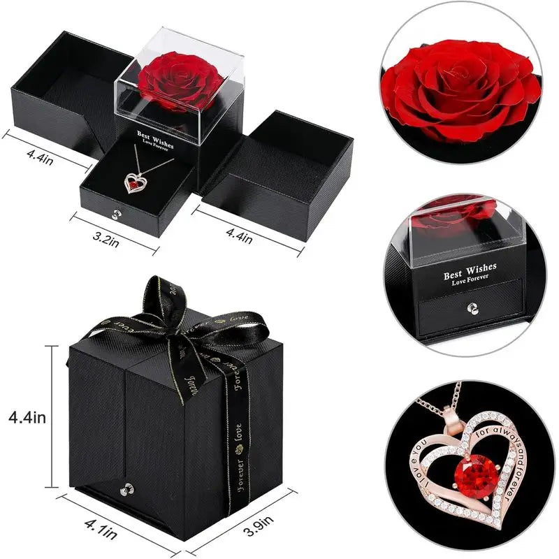  Necklace - Luxurious Rose Gift Box