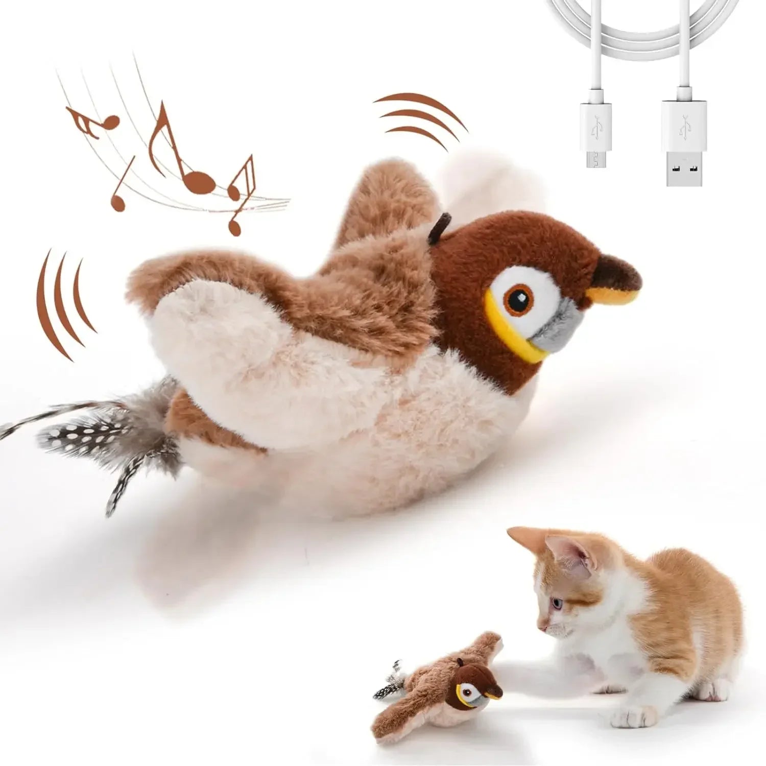 Flying Bird Interactive Rechargeable Plush Toy