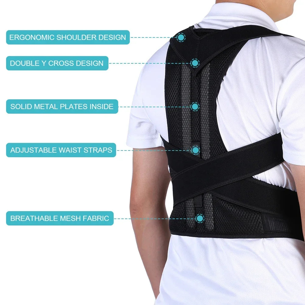Adjustable, Breathable Polyester Posture Corrector