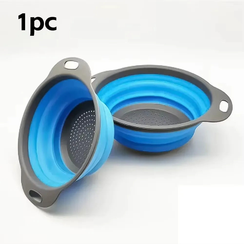 Silicone Folding Drain Fruit Vegetable Washing Basket