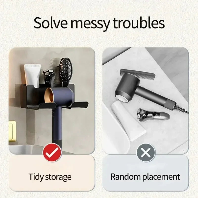 Hair Dryer Wall Stand Organizer