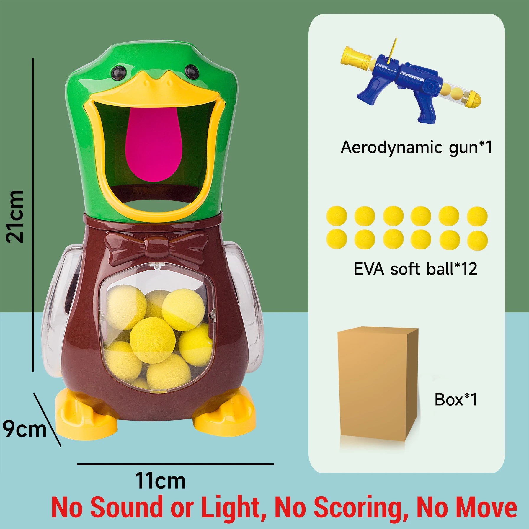 Hungry Shooting Duck Air-powered Gun Toy for Kids