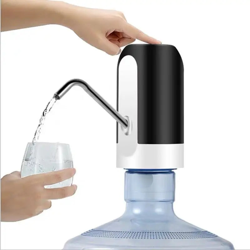 1pcWhite/Black Bottle One Click Auto Switch Drink Pump
