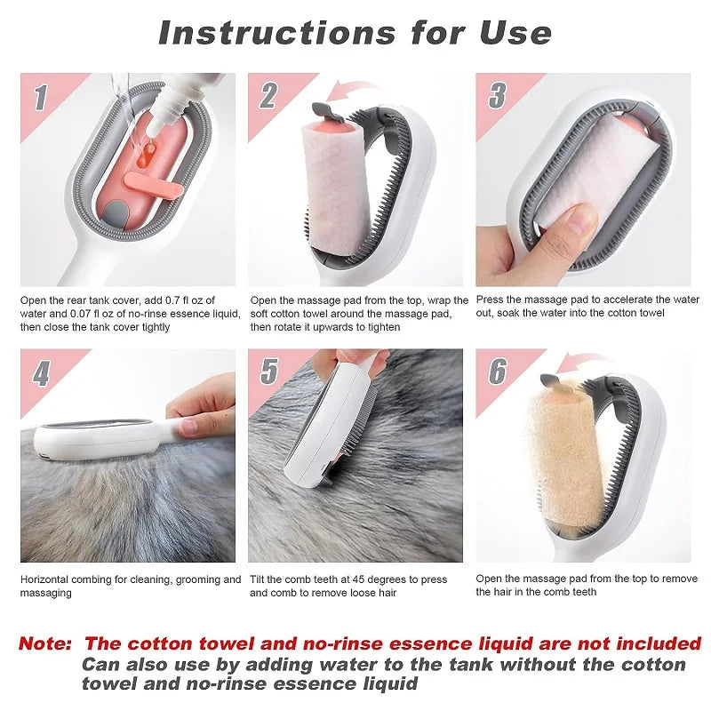 Pet Hair Removal Double Sided Brush Comb Tools