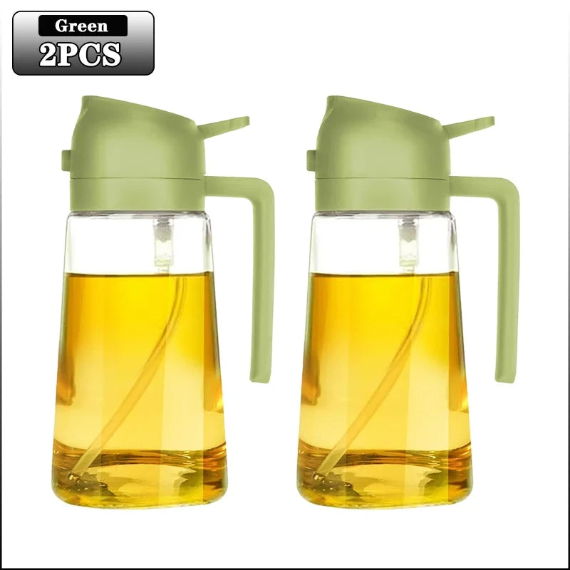 Multifunctional oil bottle 2-in-1 sprayer cooking oil dispenser