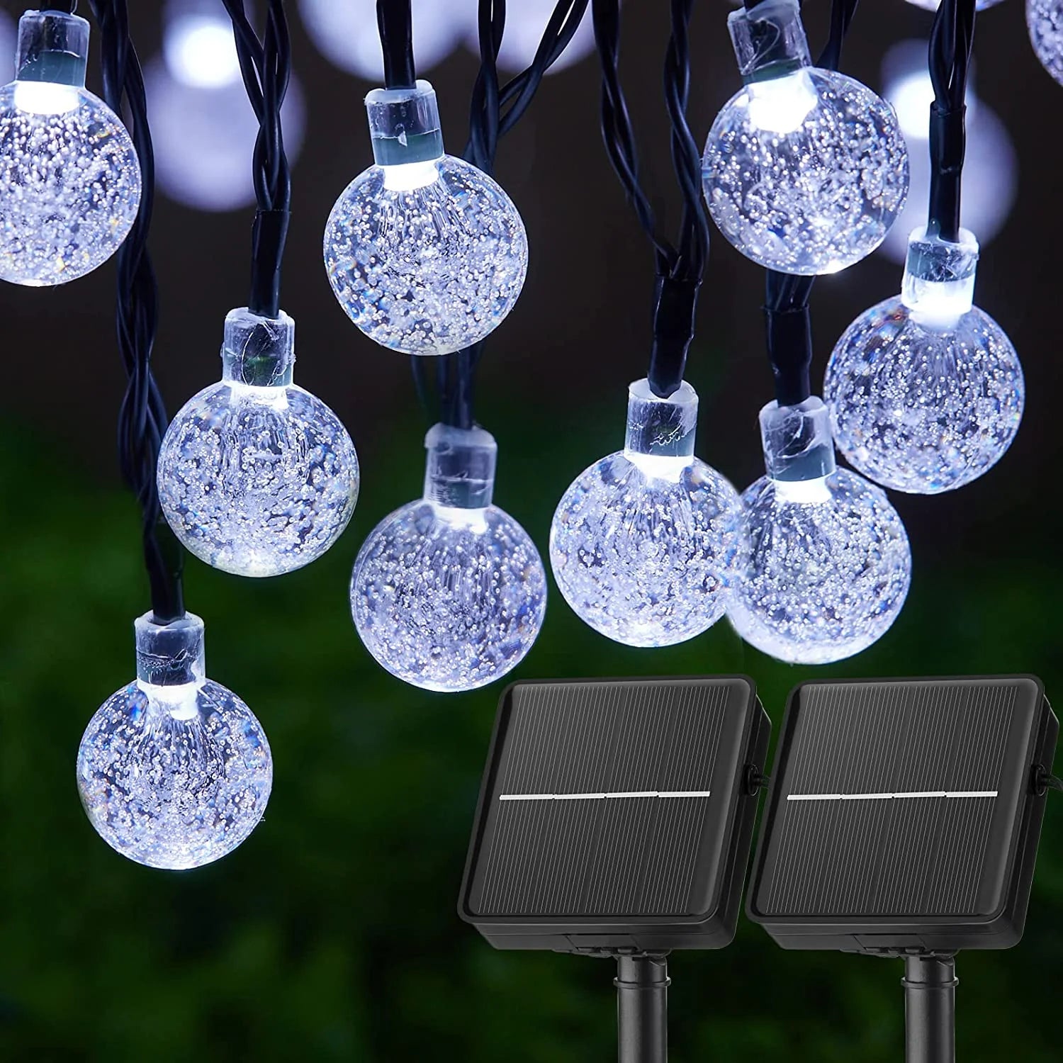 LED Solar String 60 Leds Waterproof 8 Modes Garden Light
