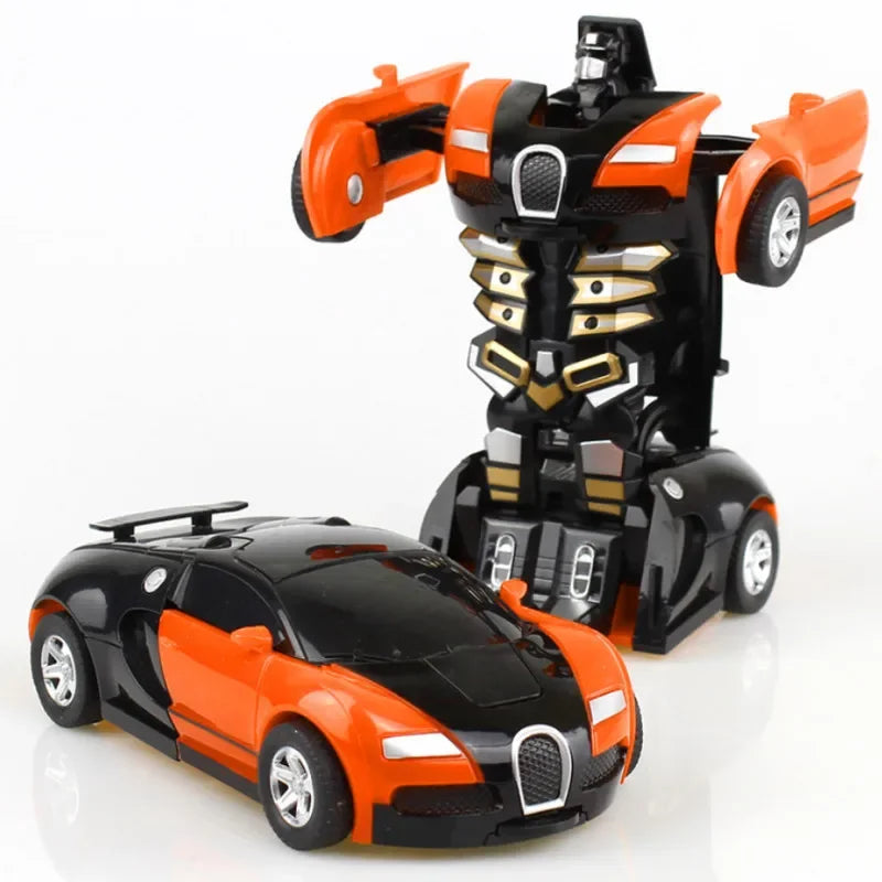 Mini 2 In 1 Automatic Transformation Robot Model Car Children Toy