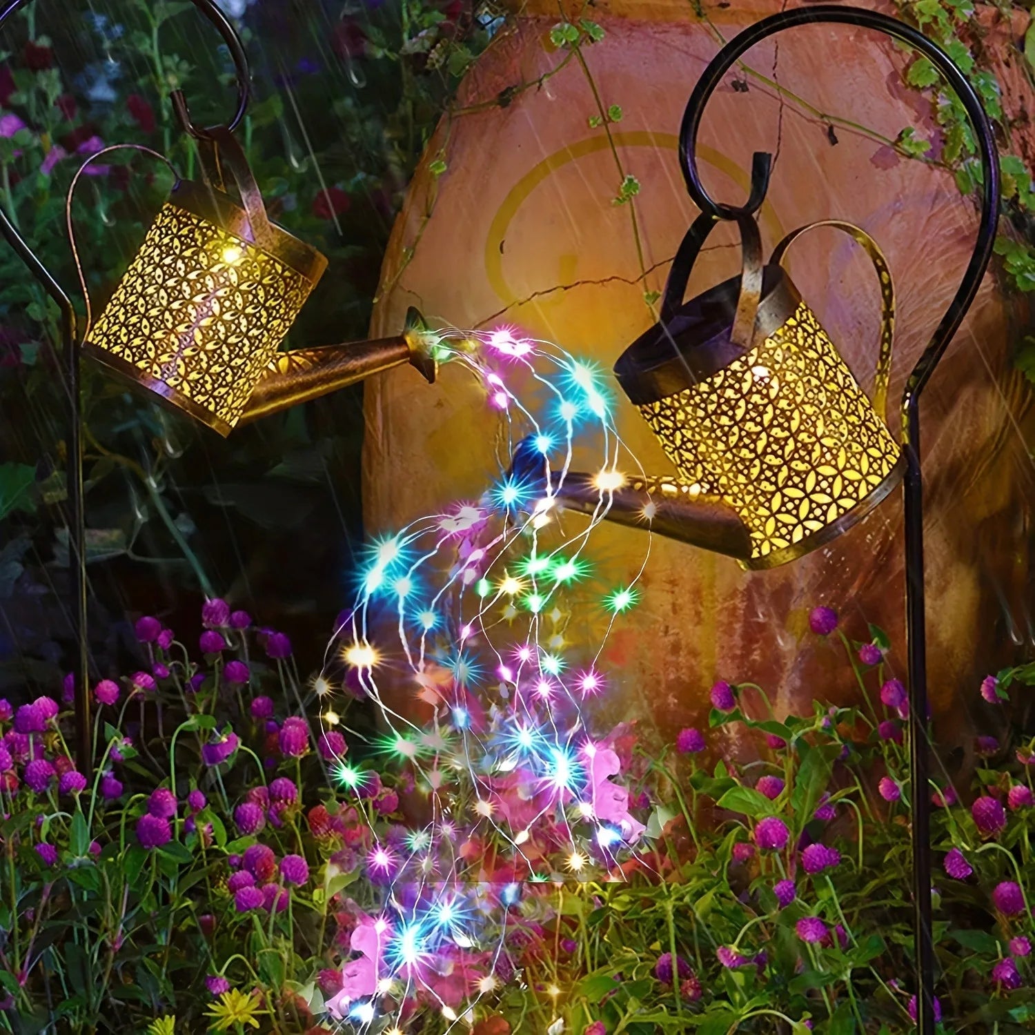 Solar Watering Lanterns Outdoor Hanging Warm Light