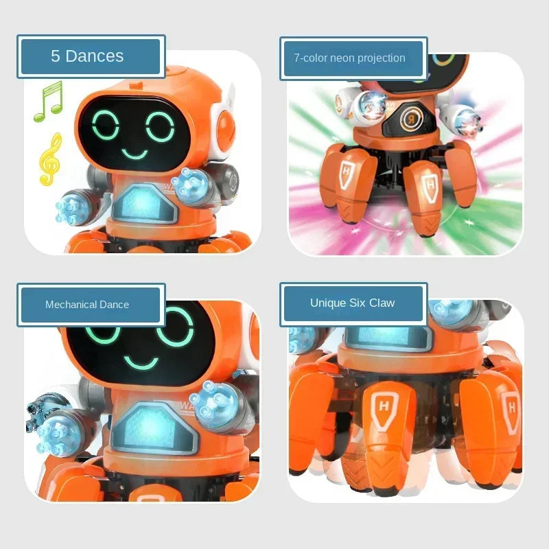 Kids Educational Electric LED Light Musical Robot Toy