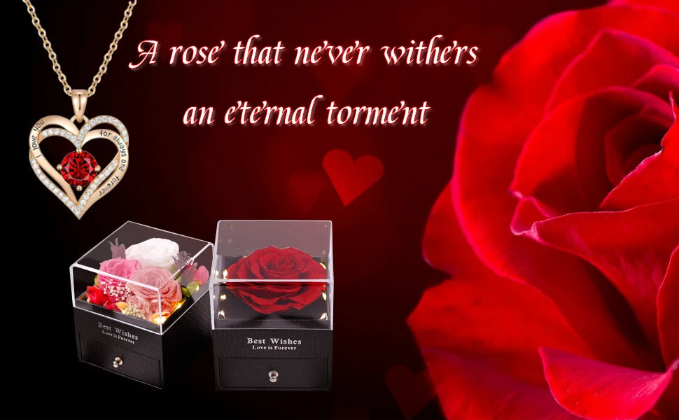 Necklace - Luxurious Rose Gift Box